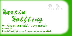 martin wolfling business card